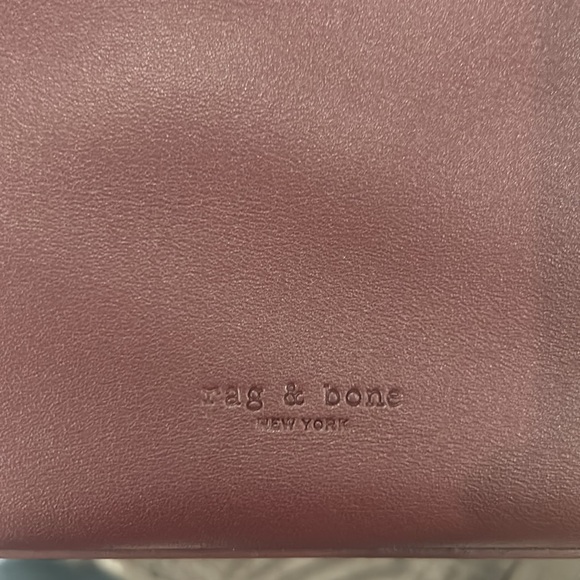 Rag & bone Belize leather shopper bag in wine burgundy - Picture 8 of 12